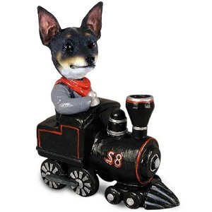 Rat Terrier Train Doogie Collectible Dog Figurine