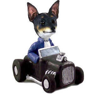 Rat Terrier Hot Rod Doogie Collectible Dog Figurine