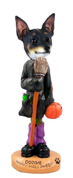 Rat Terrier Happy Halloween Doogie Collectible Dog Figurine