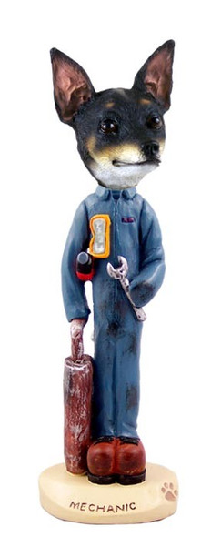 Rat Terrier Mechanic Doogie Collectible Dog Figurine