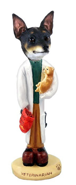 Rat Terrier Veterinarian Doogie Collectible Dog Figurine