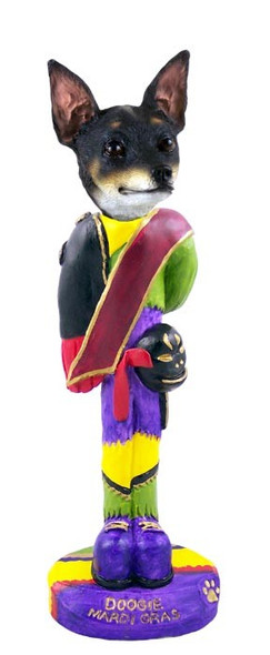 Rat Terrier Mardi Gras Doogie Collectible Dog Figurine