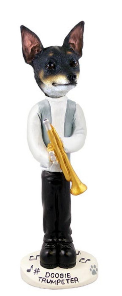 Rat Terrier Trumpeter Doogie Collectible Dog Figurine