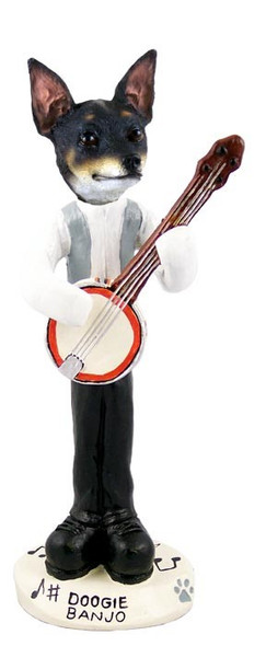 Rat Terrier Banjo Doogie Collectible Dog Figurine