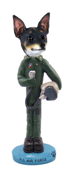 Rat Terrier U S Air Force Doogie Collectible Dog Figurine