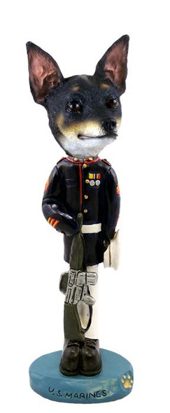 Rat Terrier U S Marines Doogie Collectible Dog Figurine