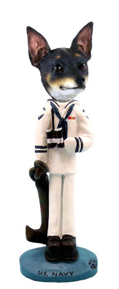 Rat Terrier U S Navy Doogie Collectible Dog Figurine
