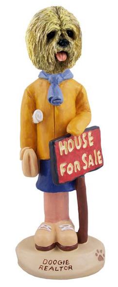 Blonde Lhasa Apso Female Realtor Doogie Collectible Dog Figurine
