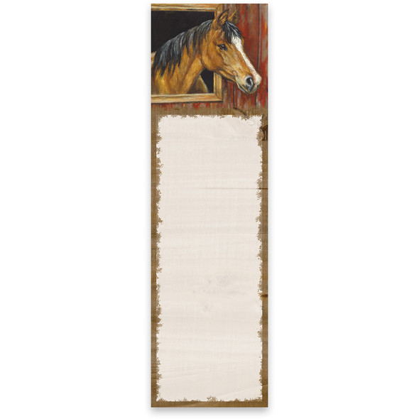 Farmhouse Buckskin Horse Magnetic Paper List Notepad (60 Pages) from Primitives by Kathy