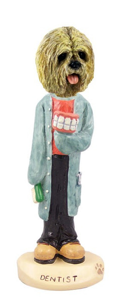 Blonde Lhasa Apso Dentist Doogie Collectible Dog Figurine