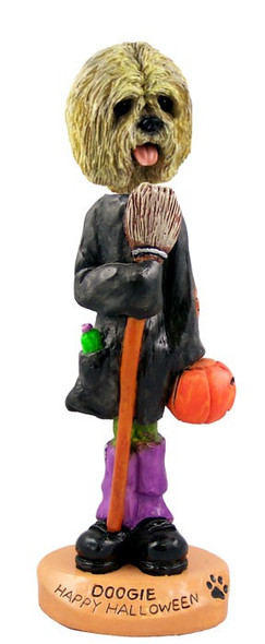 Blonde Lhasa Apso Happy Halloween Doogie Collectible Dog Figurine