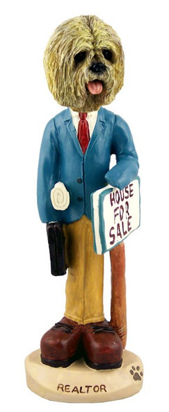 Blonde Lhasa Apso Male Realtor Doogie Collectible Dog Figurine