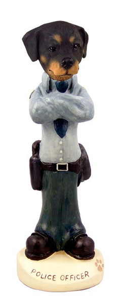 Rottweiler Police Doogie Collectible Dog Figurine