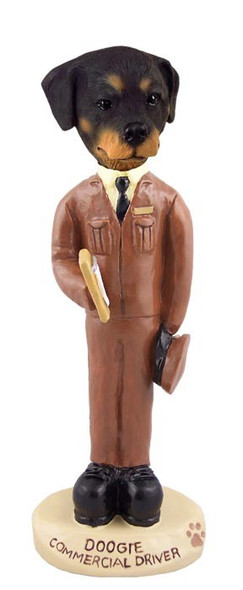 Rottweiler Commercial Driver Doogie Collectible Dog Figurine