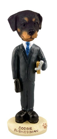 Rottweiler Businessman Doogie Collectible Dog Figurine