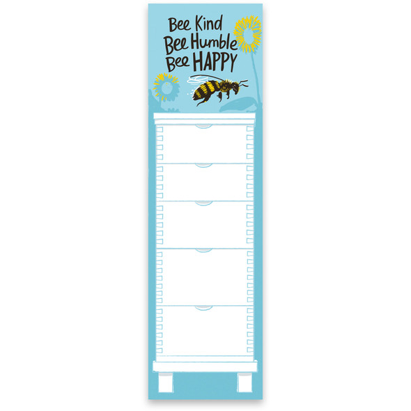 Sunflower Design Bee Kind Bee Humble Bee Happy Magnetic Paper List Notepad (60 Pages) from Primitives by Kathy