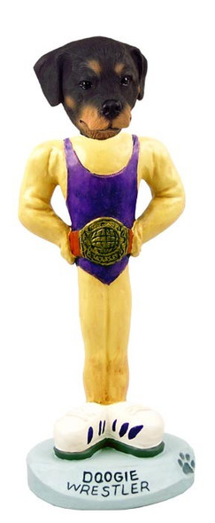 Rottweiler Wrestler Doogie Collectible Dog Figurine