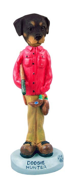 Rottweiler Hunter Doogie Collectible Dog Figurine