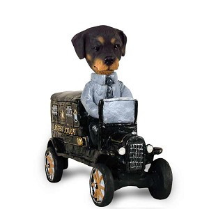 Rottweiler Paddy Wagon Doogie Collectible Dog Figurine