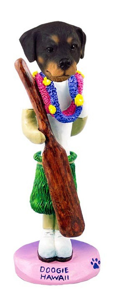 Rottweiler Hawaii Doogie Collectible Dog Figurine