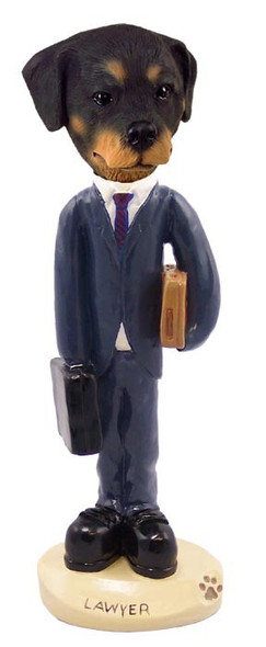 Rottweiler Lawyer Doogie Collectible Dog Figurine