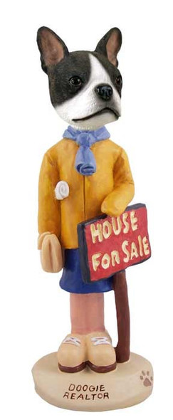 Boston Terrier Female Realtor Doogie Collectible Dog Figurine