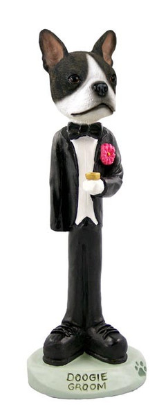 Boston Terrier Groom Doogie Collectible Dog Figurine