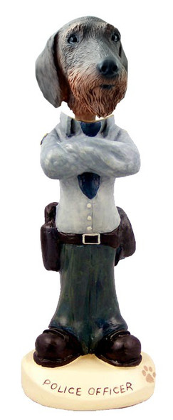 Wirehaired Dachshund Police Doogie Collectible Dog Figurine