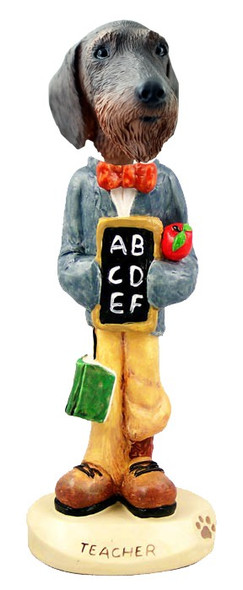 Wirehaired Dachshund Teacher Doogie Collectible Dog Figurine