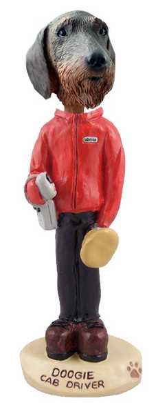 Wirehaired Dachshund Cab Driver Doogie Collectible Dog Figurine
