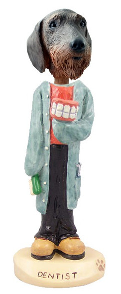 Wirehaired Dachshund Dentist Doogie Collectible Dog Figurine