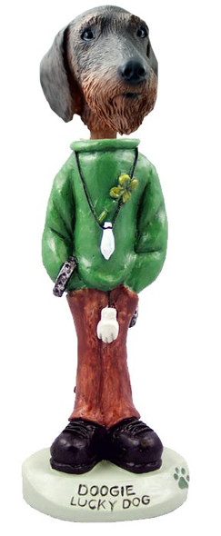 Wirehaired Dachshund Lucky Doogie Collectible Dog Figurine