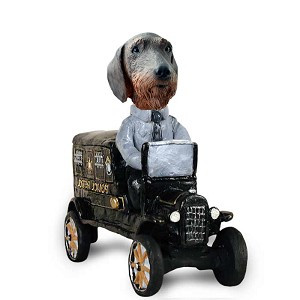 Wirehaired Dachshund Paddy Wagon Doogie Collectible Dog Figurine