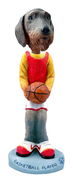 Wirehaired Dachshund Basketball Doogie Collectible Dog Figurine