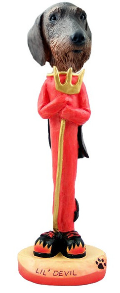 Wirehaired Dachshund Lil Devil Doogie Collectible Dog Figurine
