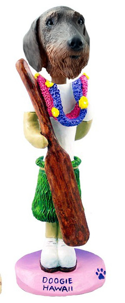 Wirehaired Dachshund Hawaii Doogie Collectible Dog Figurine