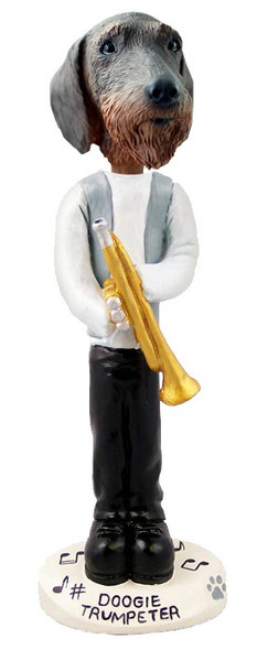 Wirehaired Dachshund Trumpeter Doogie Collectible Dog Figurine
