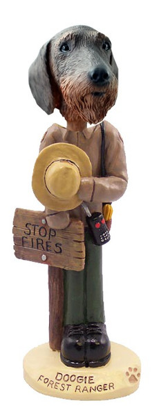 Wirehaired Dachshund Forest Ranger Doogie Collectible Dog Figurine