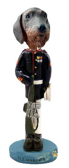 Wirehaired Dachshund U S Marines Doogie Collectible Dog Figurine