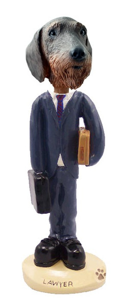 Wirehaired Dachshund Lawyer Doogie Collectible Dog Figurine