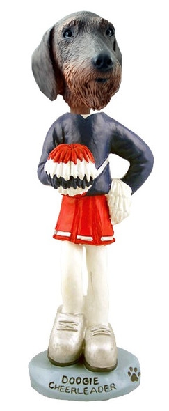 Wirehaired Dachshund Cheerleader Doogie Collectible Dog Figurine