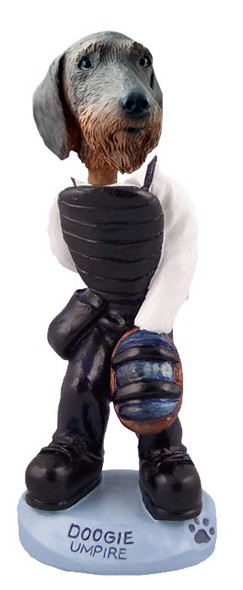 Wirehaired Dachshund Umpire Doogie Collectible Dog Figurine