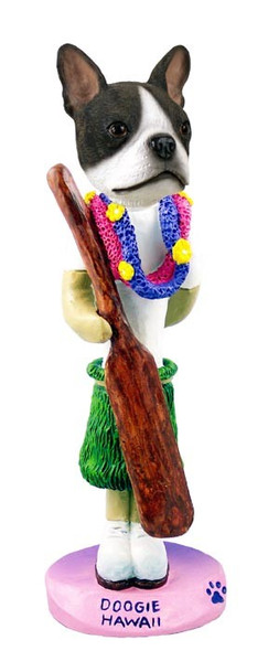 Boston Terrier Hawaii Doogie Collectible Dog Figurine