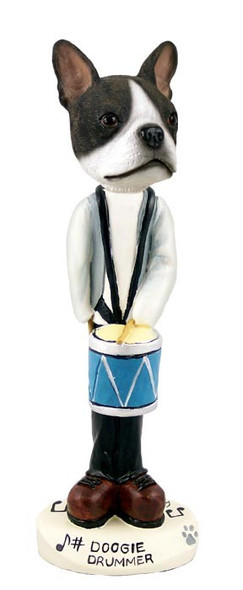 Boston Terrier Drummer Doogie Collectible Dog Figurine