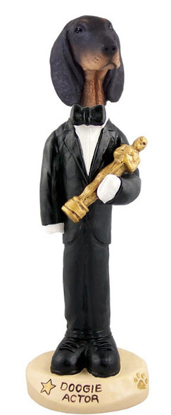 Black & Tan Coonhound Actor Doogie Collectible Dog Figurine