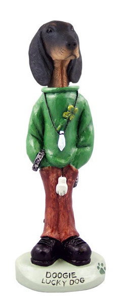 Black & Tan Coonhound Lucky Doogie Collectible Dog Figurine
