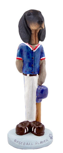 Black & Tan Coonhound Baseball Doogie Collectible Dog Figurine