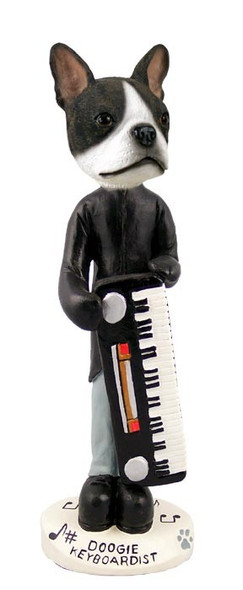 Boston Terrier Keyboardist Doogie Collectible Dog Figurine