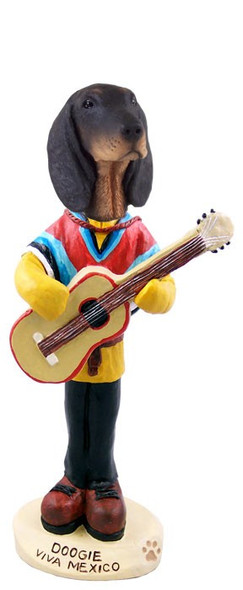 Black & Tan Coonhound Viva Mexico Doogie Collectible Dog Figurine