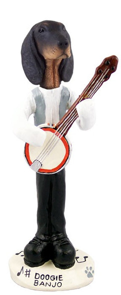 Black & Tan Coonhound Banjo Doogie Collectible Dog Figurine